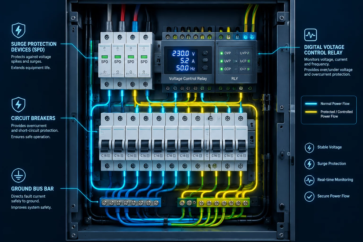 Electrical Distribution Panel Protection Schematic